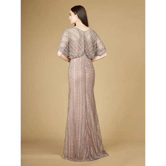 NWT Lara Cape Sleeve V-Neck Gown - size 20 - Picture 2 of 8